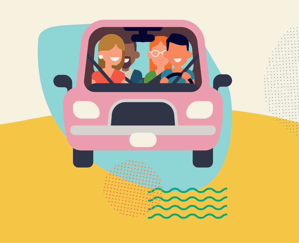 Illustration mobilité en covoiturage