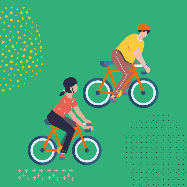 Illustration mobilité à vélos