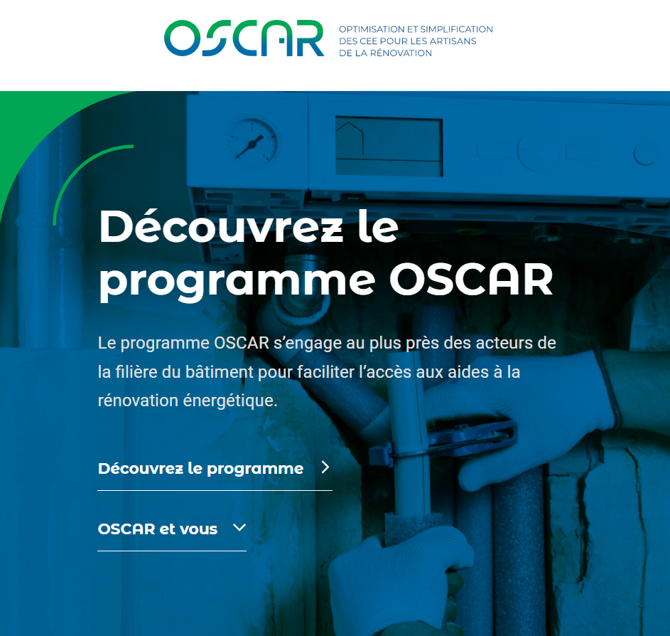 Visuel du programme OSCAR porté par l’Association Technique Énergie Environnement (ATEE)