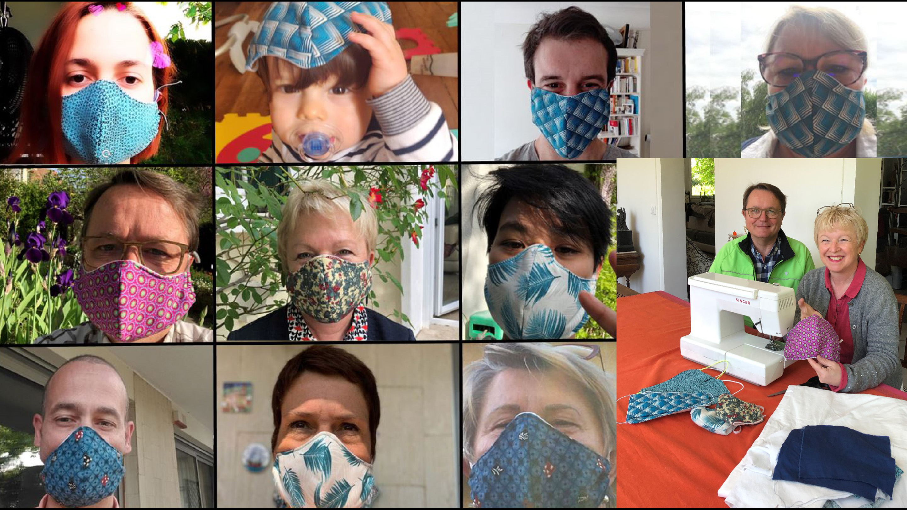 Tweet image people wearing masks